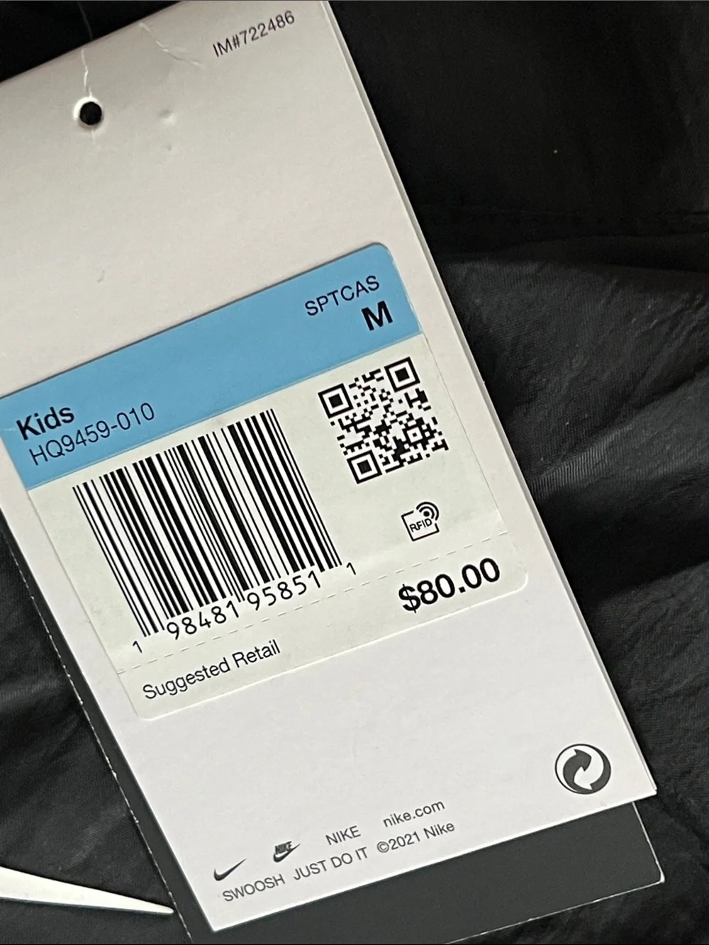 Nike Black Cropped Bomber Jacket with Drawcord Hem girl medium size